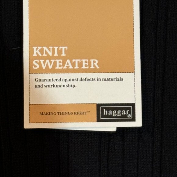 Haggar Men's Black Ribbed Crewneck Sweater XL NWT - Picture 7 of 12